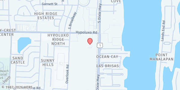 Map showing AMIGOS @ Jeff Industries, Inc. at 115 East Coast Ave., Lantana, FL