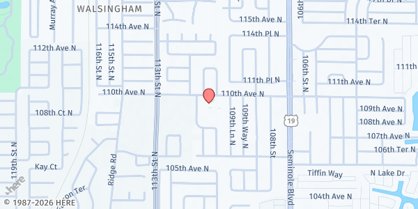 Map showing Beaming Hope at 11000 110th Avenue North, Largo, FL