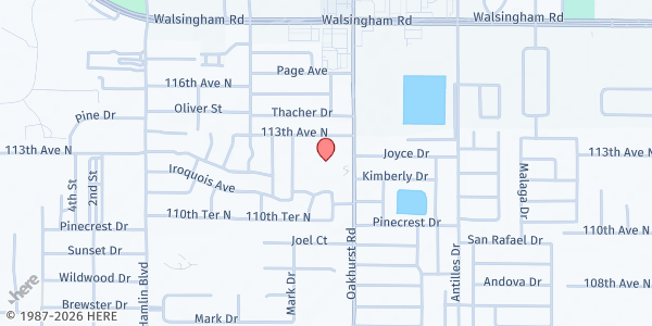 Map showing Christ The King Lutheran at 11220 Oakhurst Rd, Largo, FL