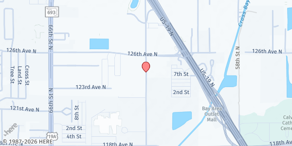 Map showing Family Center on Deafness at 12455 62nd Street North, Largo, FL