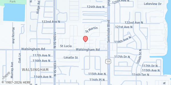 Map showing HELP Ministries - Largo at 1381 Church St, Largo, FL