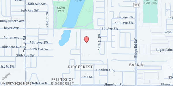 Map showing Ridgecrest YMCA at 1801 119th St. N., Largo, FL
