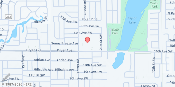 Map showing St. Patrick's Catholic Church Food Pantry at 1507 Trotter Road, Largo, FL