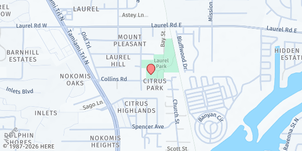 Map showing Laurel Civic at 509 Collins Rd, Laurel, FL