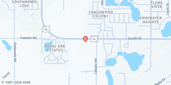 Map showing The Salvation Army - Lake County at 2605 South St., Leesburg, FL