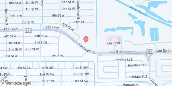 Map showing St. Raphael Catholic Church at 2514 Lee Blvd., Lehigh Acres, FL