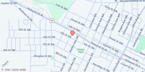 Map showing Live Oak African Baptist Church at 115 Green Ave., Live Oak, FL