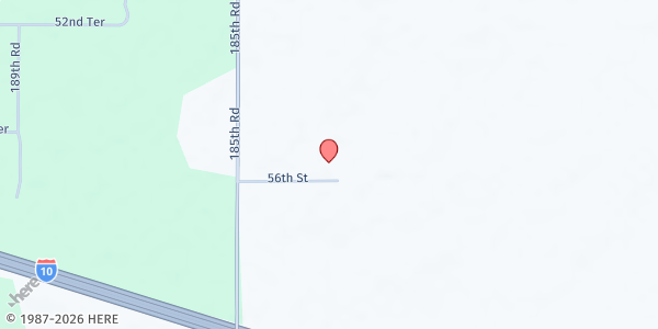 Map showing Mt. Gilead Baptist Church at 18305 56th St., Live Oak, FL