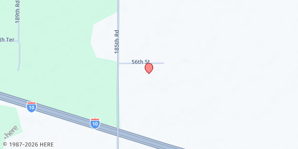 Map showing Mt. Gilead Food Ministry at 18350 56th St, Live Oak, FL