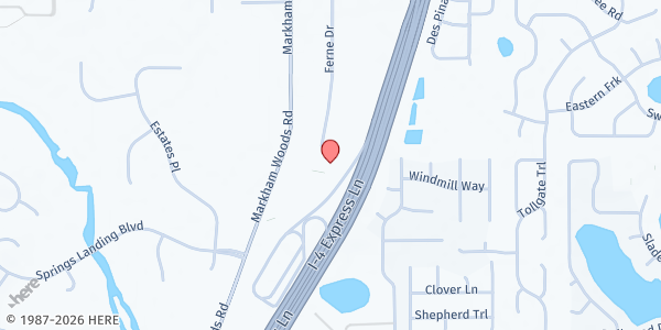 Map showing Higher Call International Distribution Site at 555 Markham Woods Road, Longwood, FL