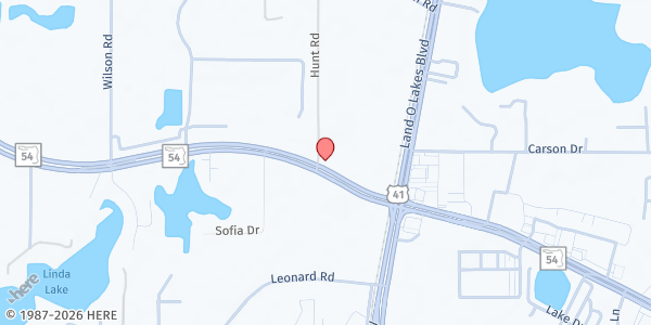 Map showing Keystone CC Second Serving at 21010 SR. 54, Lutz, FL