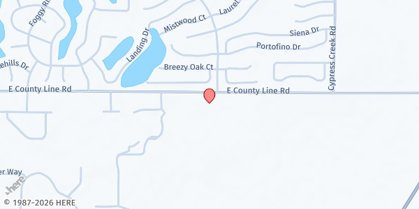 Map showing North Tampa Church of Christ at 3611 E. County Line Rd., Lutz, FL
