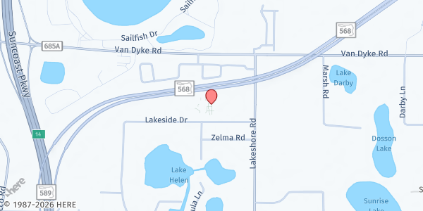 Map showing ST, Timothy - Lakeshore Road at 17512 Lakeshore Road, Lutz, FL