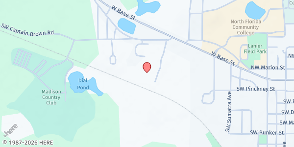 Map showing Consolidated Christian Ministries at 133 Captain Brown Road, Madison, FL