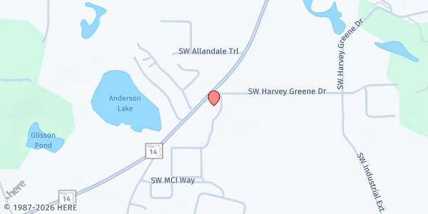 Map showing Senior Citizens Council Madison at 1161 SW Harvey Greene Drive, Madison, FL