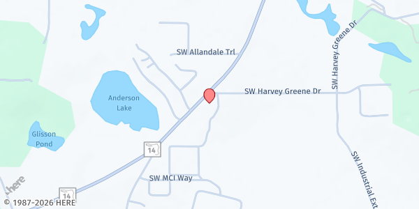 Map showing Senior Citizens Council of Madison County at 1161 SW Harvey Greene Dr., Madison, FL