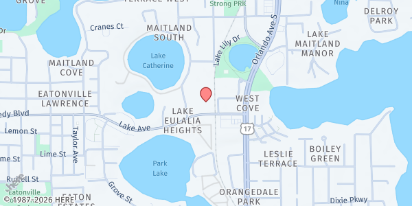 Map showing Church of the Good Shepherd at 331 Lake Ave., Maitland, FL
