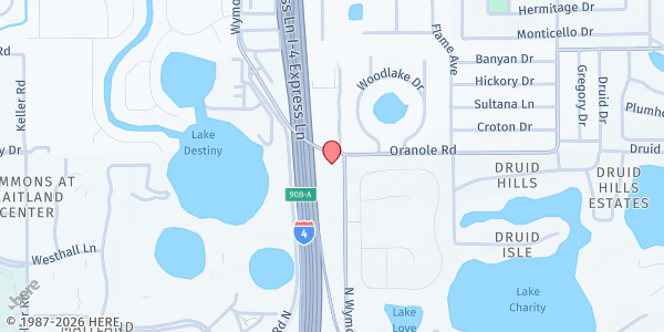 Map showing St. Anthony Coptic Orthodox Church at 1185 N. Wymore Rd. #4240, Maitland, FL