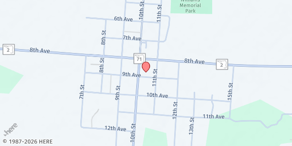 Map showing Emmanuel Holiness Church (Town of Malone) at 5182 9th Ave, Malone, FL