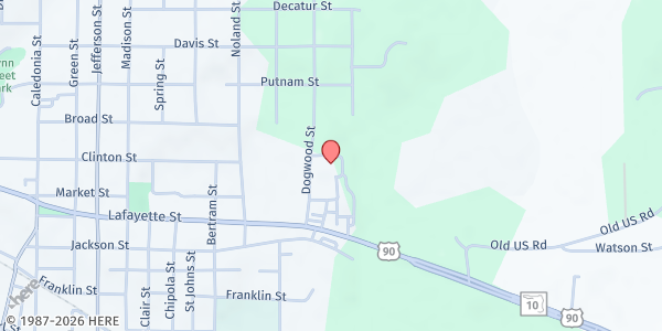 Map showing Rivertown Community Church at 4534 Lafayette St., Marianna, FL