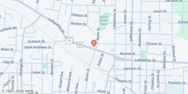 Map showing St. Luke's Episcopal Church at 4362 Lafayette Street, Marianna, FL