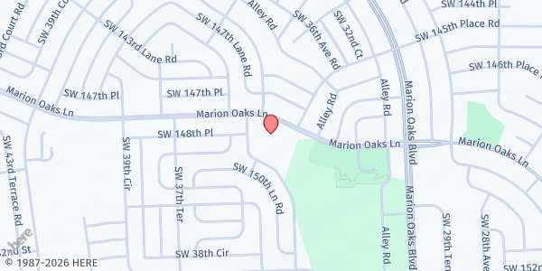 Map showing Our Saviour Lutheran Church at 260 Marion Oaks Lane, Marion Oaks, FL
