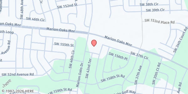 Map showing St. Jude Catholic Parish at 443 Marion Oaks Drive, Marion Oaks, FL