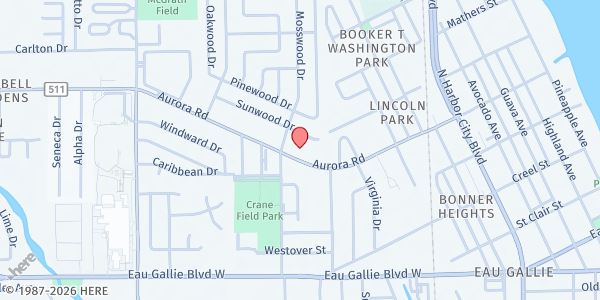 Map showing Ascension Catholic Social Concerns & Food Pantry at 1238 Aurora Rd., Melbourne, FL