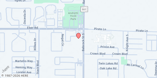 Map showing Church on the Rock Melbourne at 4028 S. Babcock St., Melbourne, FL