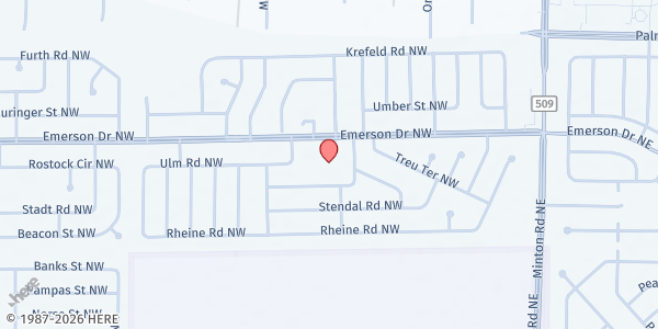 Map showing City Church Space Coast at 344 Emerson Dr NW, Melbourne, FL