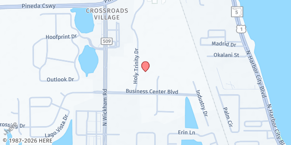 Map showing Faith Fellowship Church at 2820 Business Ctr. Blvd., Melbourne, FL