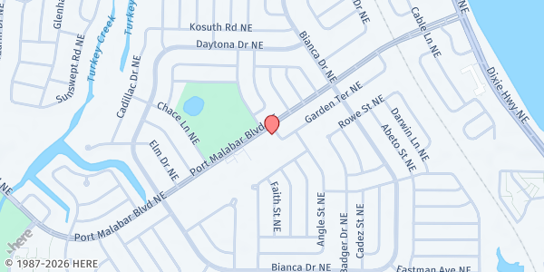 Map showing God's Pantry at 2220 Port Malabar Blvd. NE, Melbourne, FL