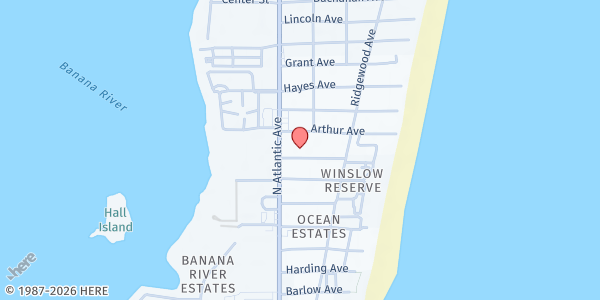 Map showing Our Savior Catholic Church / St. Vincent De Paul at 130 Cleveland Avenue, Melbourne, FL
