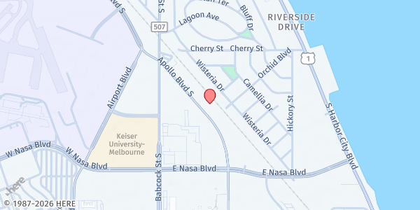 Map showing Project Response, Inc. - Melbourne at 745 S. Apollo Blvd., Melbourne, FL