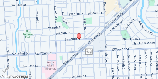 Map showing Baldwin Prep at , Miami, FL