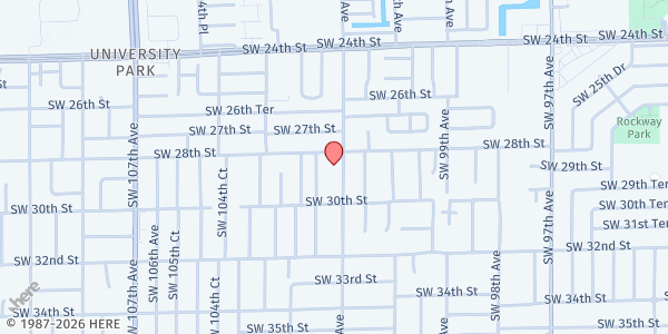 Map showing Beth-el of the Nazarene at 2800 SW 102nd Ave, Miami, FL