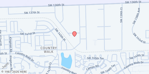 Map showing King Jesus Ministry at 14100 SW 144th Ave., Miami, FL