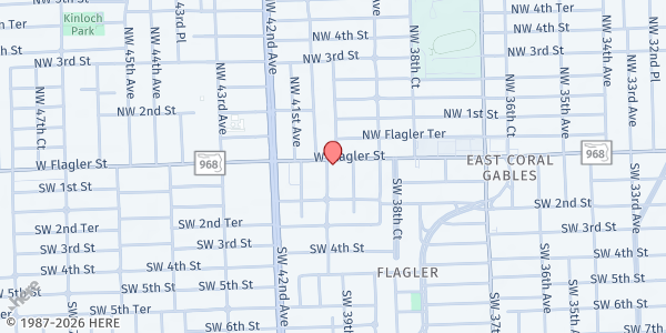 Map showing Sunshine Community Group at 3990 West Flagler St, Miami, FL