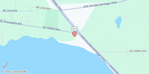 Map showing Food For Christ, Inc - Main Location at 4909 SE 165 Ave, Micanopy, FL