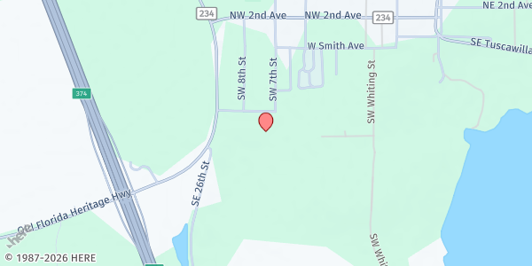 Map showing Grace Temple Outreach ministry at 701 SW Beville Ave, Micanopy, FL