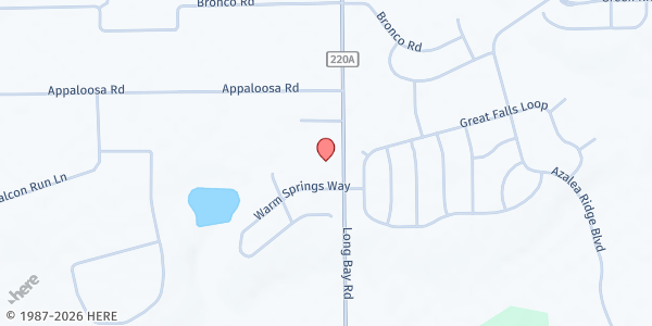 Map showing Calvary Baptist Church Middleburg at 1532 Long Bay Road, Middleburg, FL