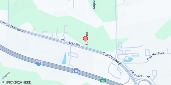 Map showing Fellowship at Midway Church at 32319 Blue Star Hwy., Midway, FL