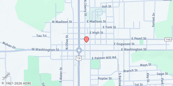 Map showing Eagles Wings Food Pantry at 290 E. Dogwood Street, Monticello, FL