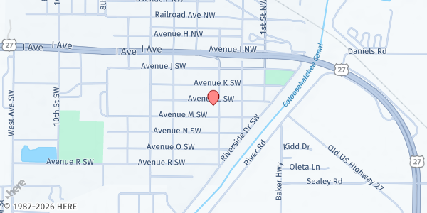 Map showing First Methodist Church of Moore Haven at 300 Avenue L, Moore Haven, FL