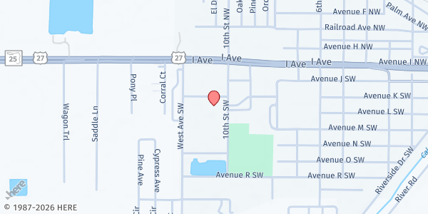 Map showing MOORE HAVEN UW HOUSE at 301 10th ST, Moore Haven, FL