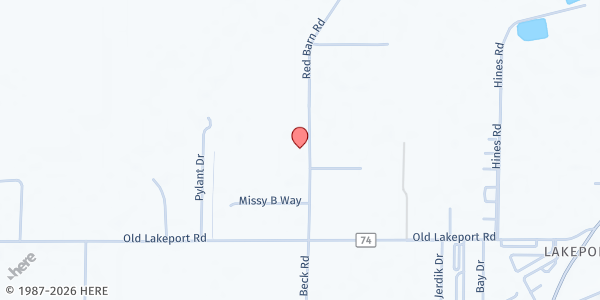 Map showing POINT OF LIGHT FELLOWSHIP, INC. at 1239 Red Barn Rd. NW, Moore Haven, FL