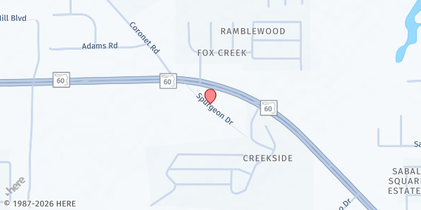 Map showing RCMA Mulberry CDC at 4441 Academy Drive, Mulberry, FL