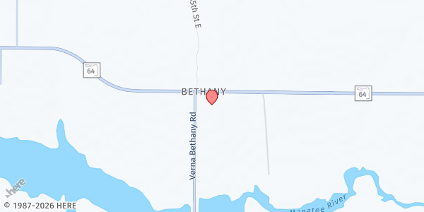 Map showing Bethany Baptist Myakka City at 26604 SR 64, Myakka City, FL