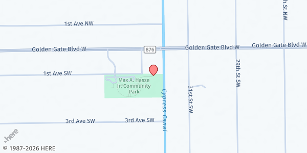 Map showing Big Cypress Elementary at 3250 Golden Gate Blvd W, Naples, FL