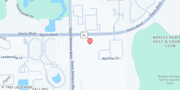 Map showing Boys & Girls Club of Collier County at 7500 Davis Blvd., Naples, FL